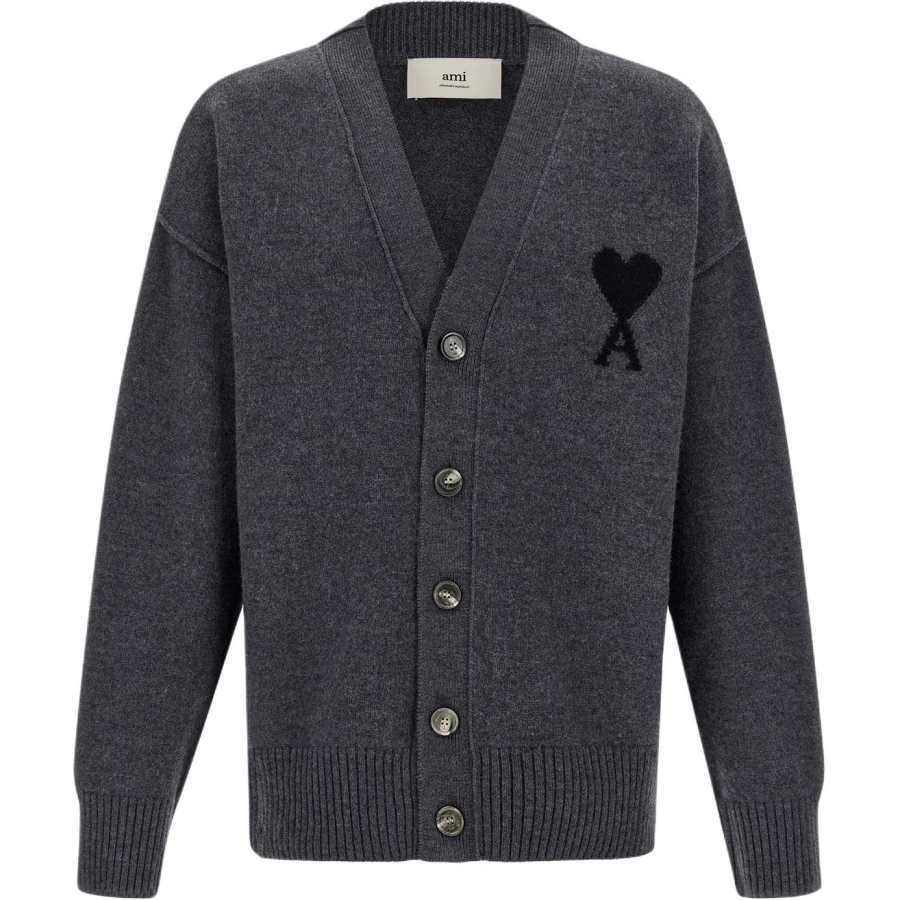 Amiparis heart-logo button cardigan