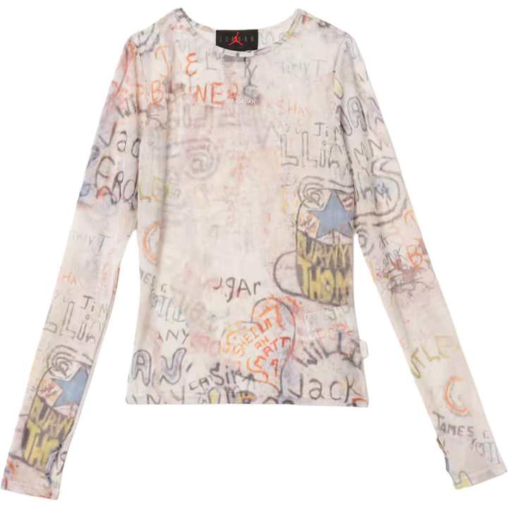 Jordan Jordan graffiti-print long-sleeve top