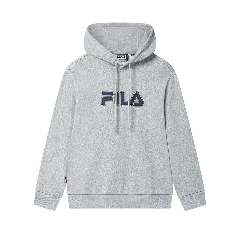 FILA ORIGINALE Fashion Individual Trendy Versatile Loose Fit Thermal Fleece Lined Comfortable Hooded Sweatshirt Unisex