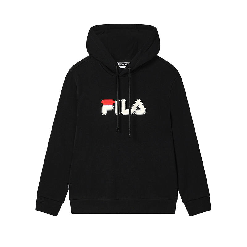 FILA ORIGINALE Fashion Individual Trendy Versatile Loose Fit Thermal Fleece Lined Comfortable Hooded Letter Sweatshirt