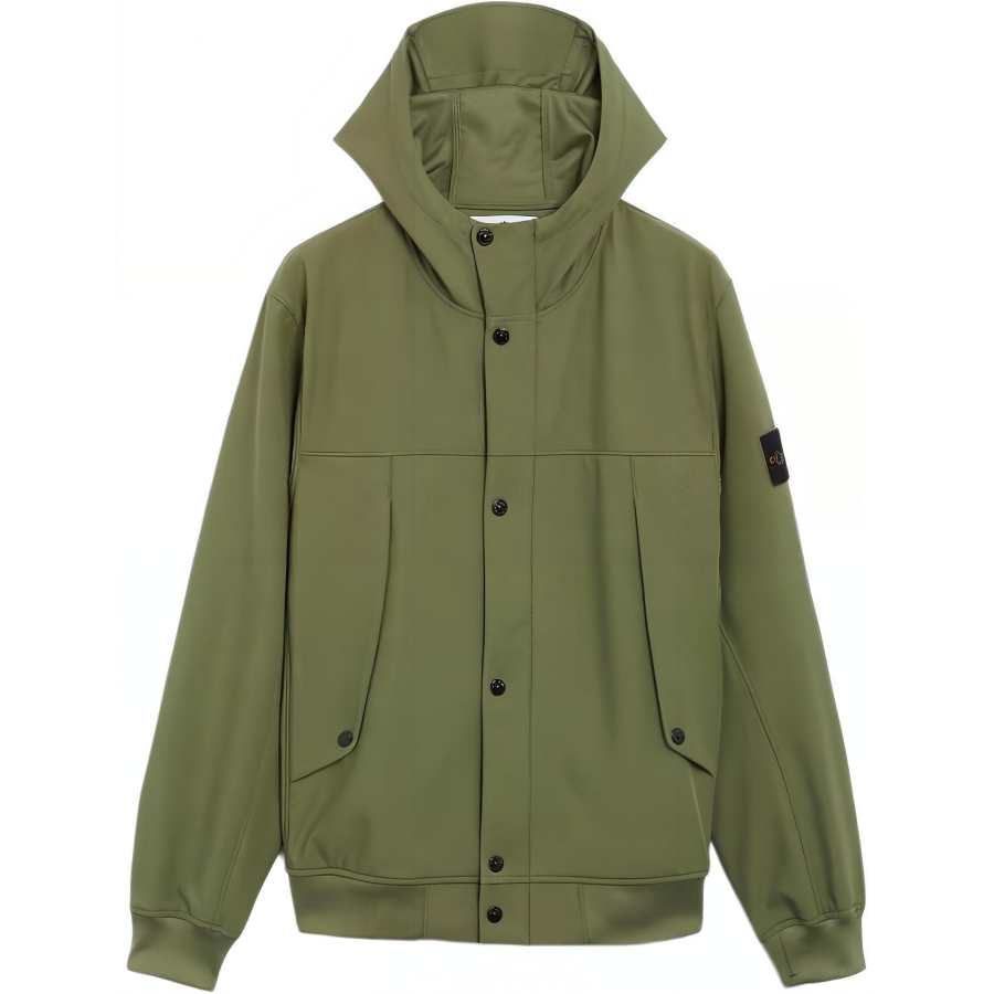 STONE ISLAND STONE ISLAND Button-Up Hooded Jacket
