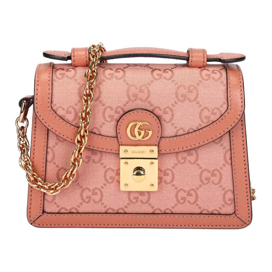 GUCCI Ophidia Canvas With Leather Shoulder Bag, Crossbody Bag, Handbag Regular Women's Pink