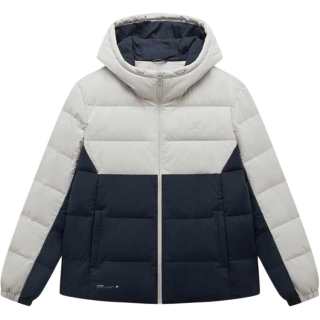 XTEP Down Jacket Men's Cream Gray/Deca Blue