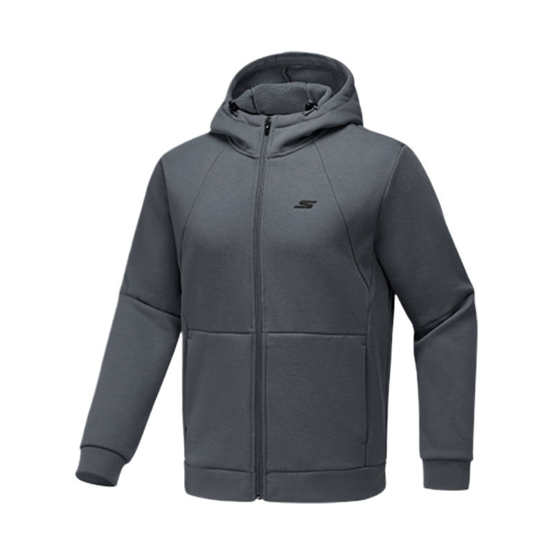 Skechers Jackets Men's Dark Gray 02CF Hooded Fleece Lined Other