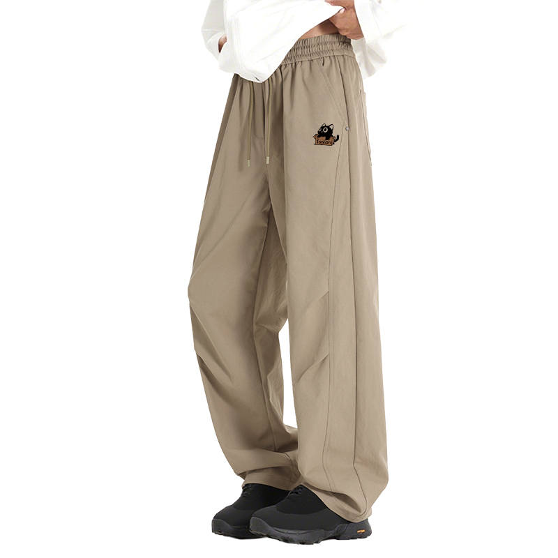 Tonlion Casual Pants Unisex Moderate Parachute Pants