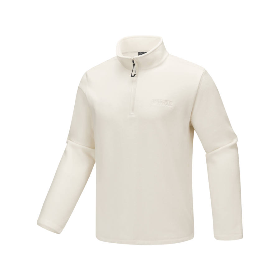 Skechers Knitted Fabric Half Open Chest Fleece Lined Thermal Sports Anti Static Versatile Soft And Comfortable Jacket