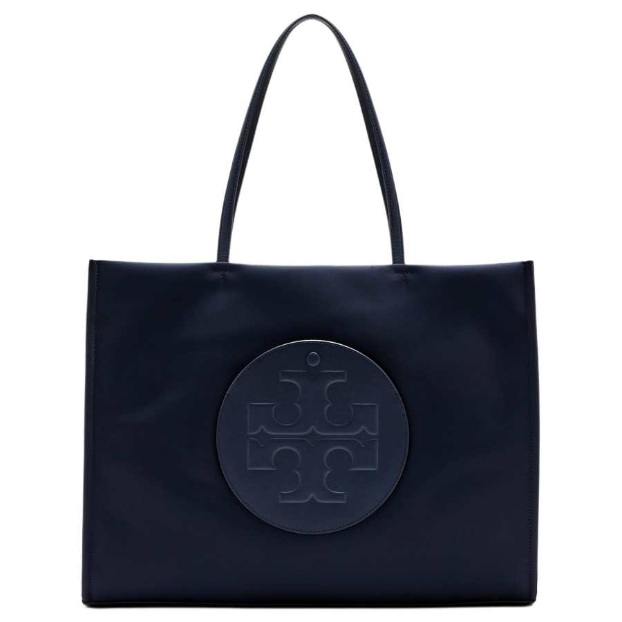TORY BURCH Ella Fabric+Artificial Leather Shoulder Bag Small Women's Marine Blue