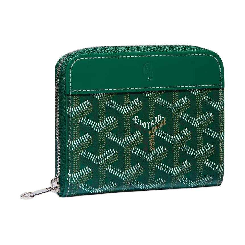 GOYARD MATIGNON Canvas With Leather Wallet Small Unisex Green