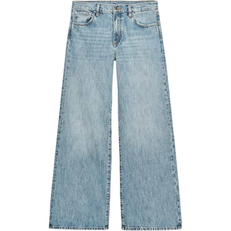 ZARA ZW Jeans Women's Light Blue Moderate Straight Fit Pants