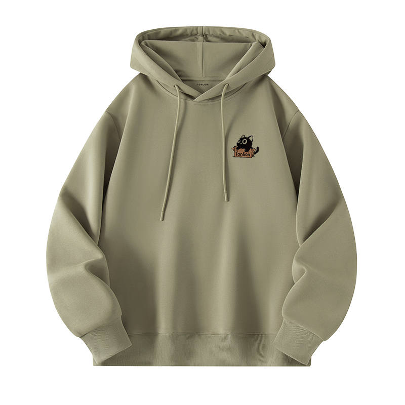 Tonlion Sweatshirts Unisex Hooded Moderate Regular