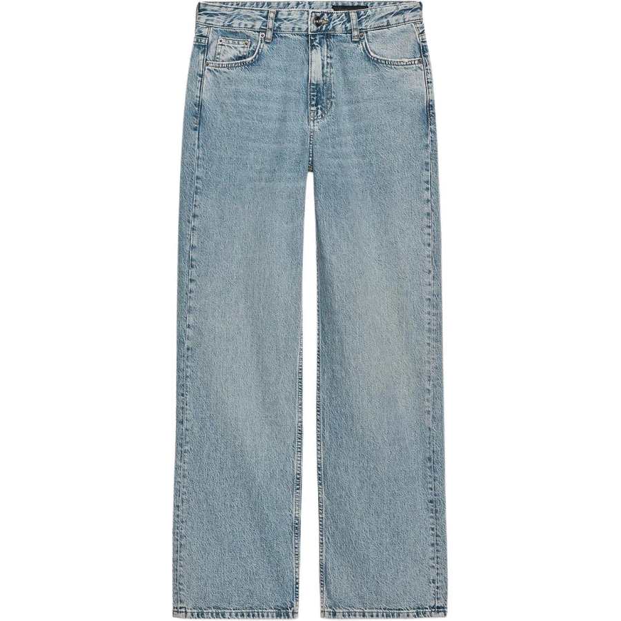 ZARA ZW Jeans Women's Light Blue Moderate Straight Fit Pants