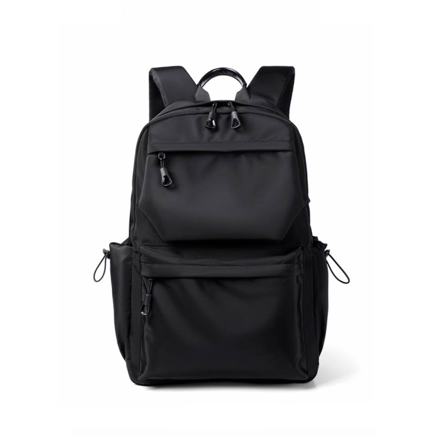 LAORENTOU Fabric Backpack Unisex Black/Royal Blue/Gray