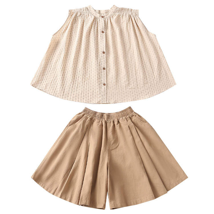 PROTECTCAMEL PROTECTCAMEL Pre School Two Piece Skirt Sets Crew Neck Moderate Short