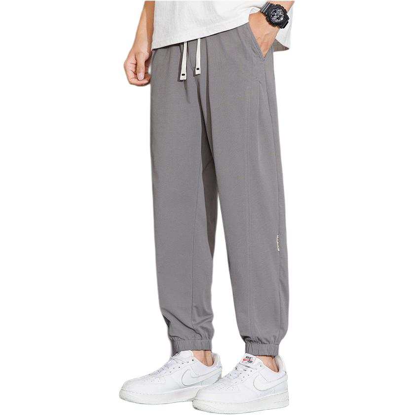 Tonlion Casual Pants Men's Light Gray Thin