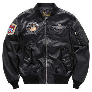 VIP Leather Jackets Men's Black Lapel Moderate