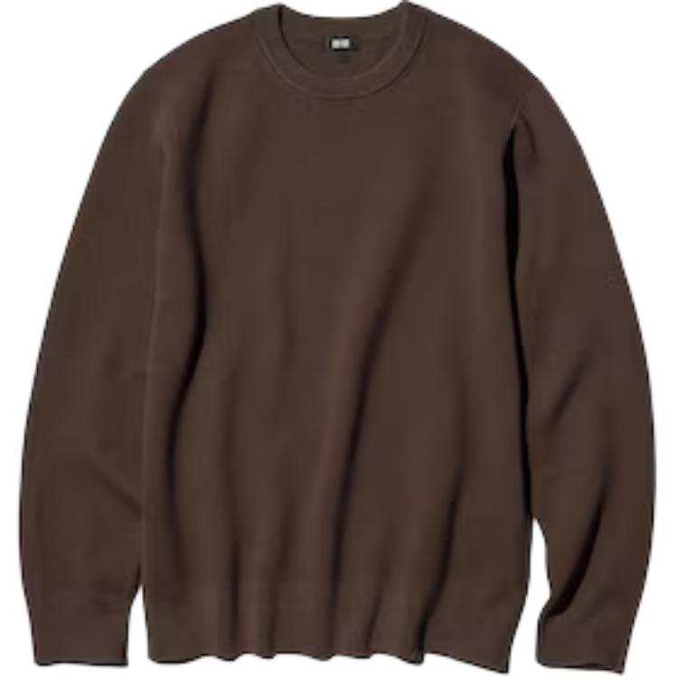UNIQLO Sweaters Unisex Brown Crew Neck Moderate