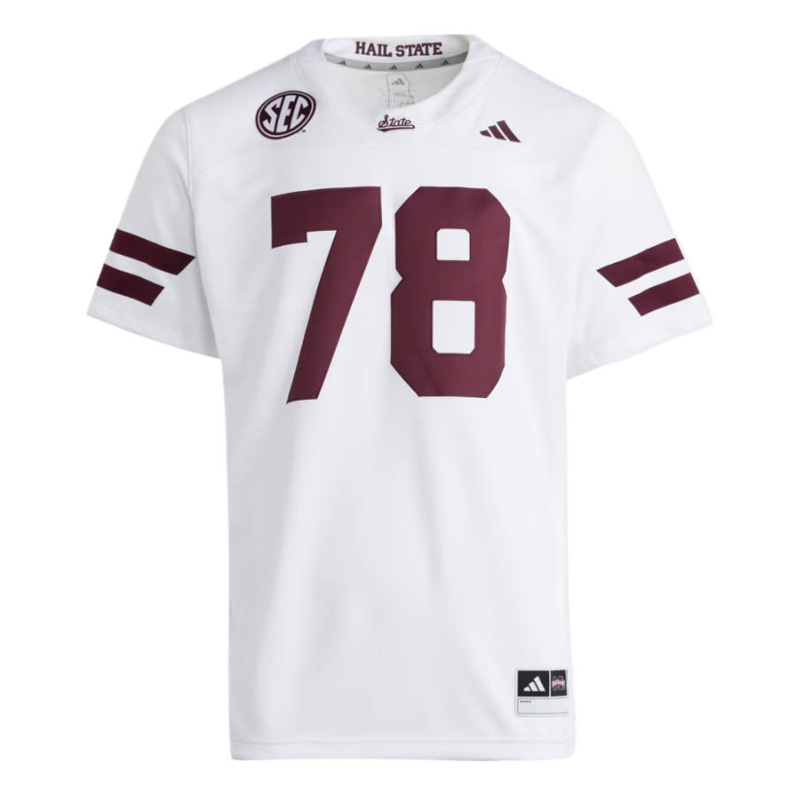 Adidas Adidas Free Shipping With AdiClub Mississippi State Bulldogs Premier Away Football Jersey