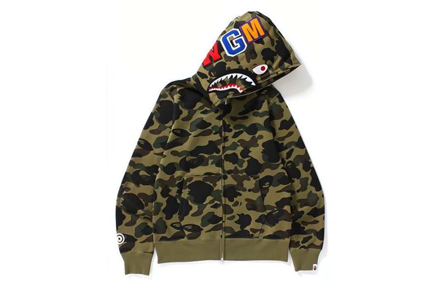 A BATHING APE Bape 1st Camo Shark Full Zip Hoodie