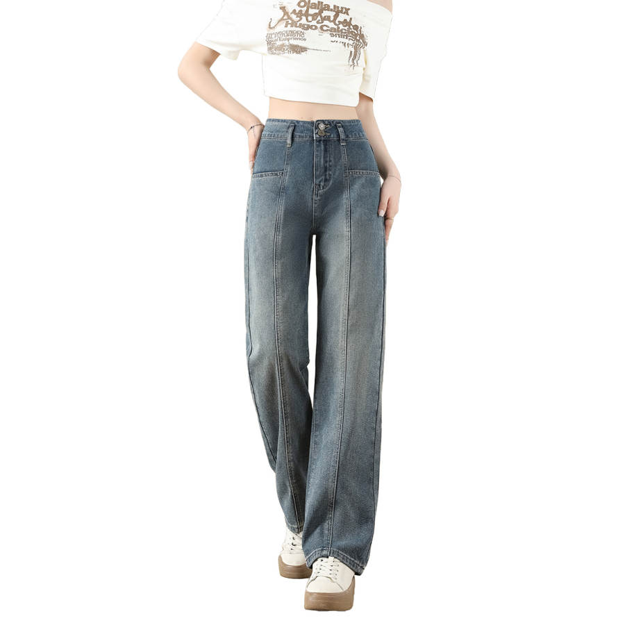 BALENO Jeans Women's Nostalgic Blue Moderate Wide Leg Pants
