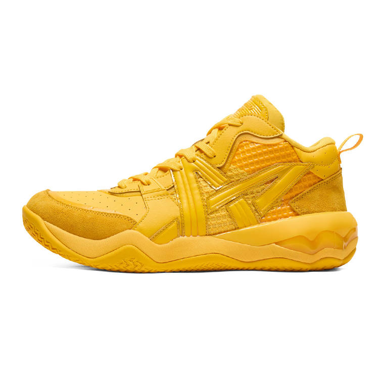 Onitsuka Tiger Tigcourt Cushioning Abrasion Resistant Coverage Mid top Casual Shoes Unisex Yellow