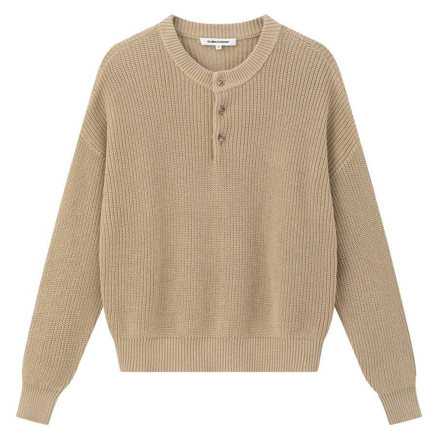 CLIMAX VISION Knitwear Unisex Henry Collar Moderate