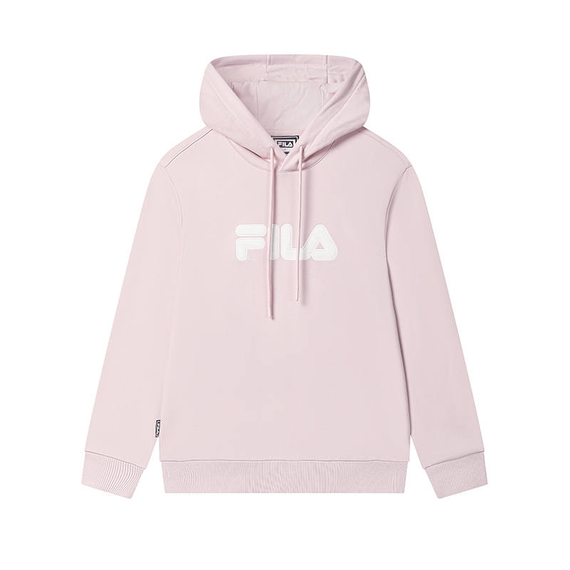 FILA ORIGINALE Vintage Fashion Individual Trendy Versatile Loose Fit Thermal Fleece Lined Comfortable Hooded Sweatshirt