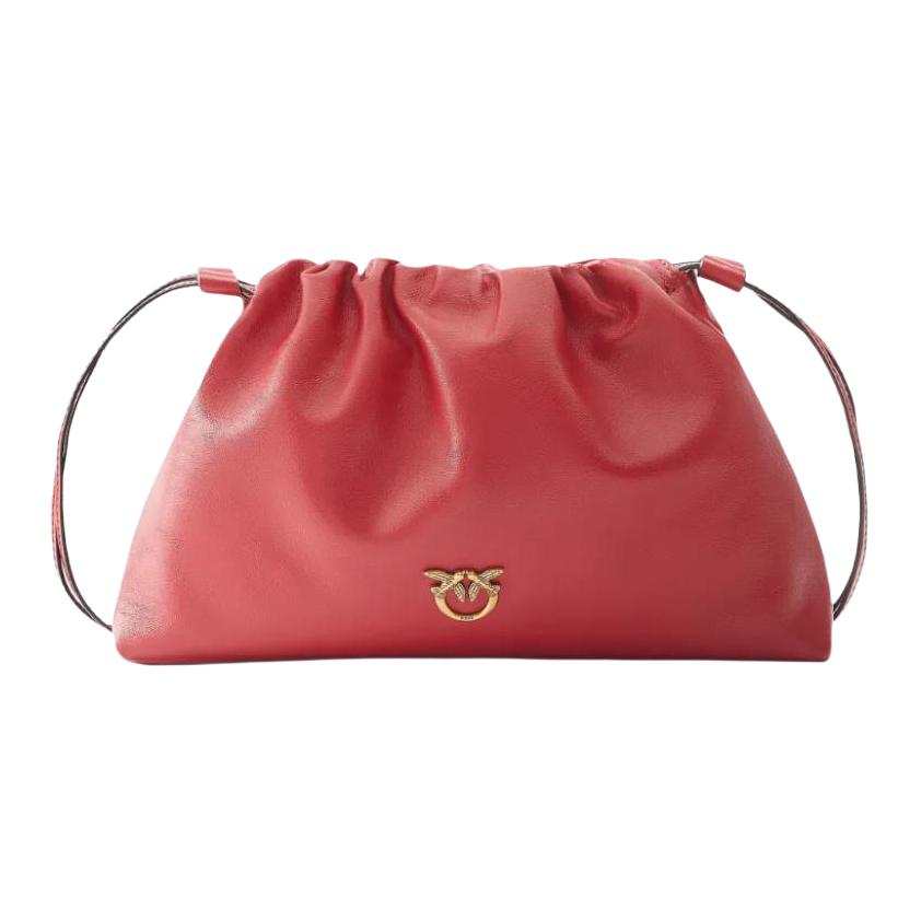 PINKO Calfskin Shoulder Bag Women's Red