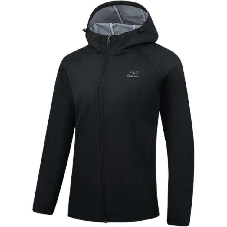 361° Trench Coats Women's Super Black Hooded Moderate