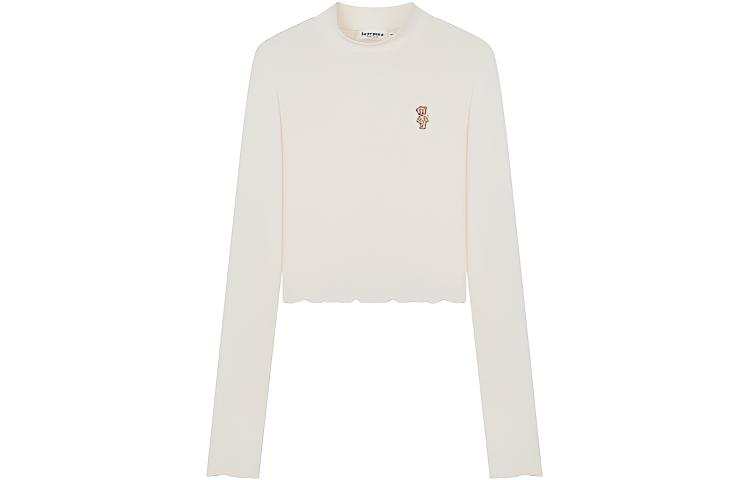 Teenie Weenie T Shirts Women's Ivory White Half Turtleneck