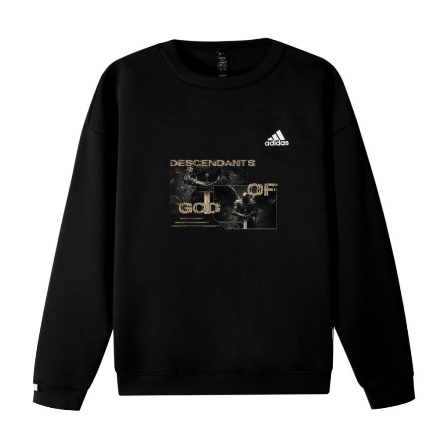 Adidas Adidas Sweatshirts Unisex Black Crew Neck Moderate