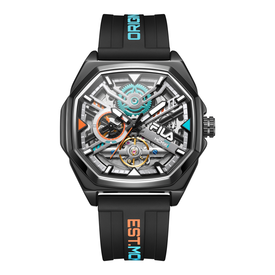 FILA Fashion Collection Classic Trendy Wrist Watches Mechanical Movement Skeleton Dial Men's Watches