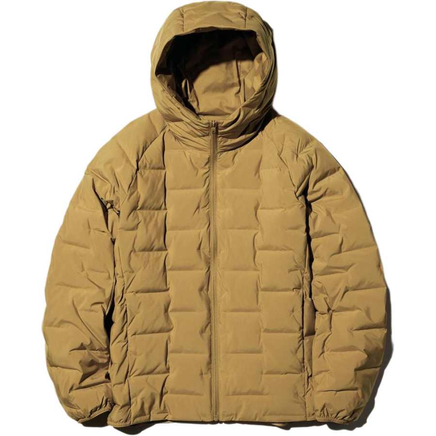 UNIQLO Puffer Jackets Men's Yellow Hooded Moderate Other