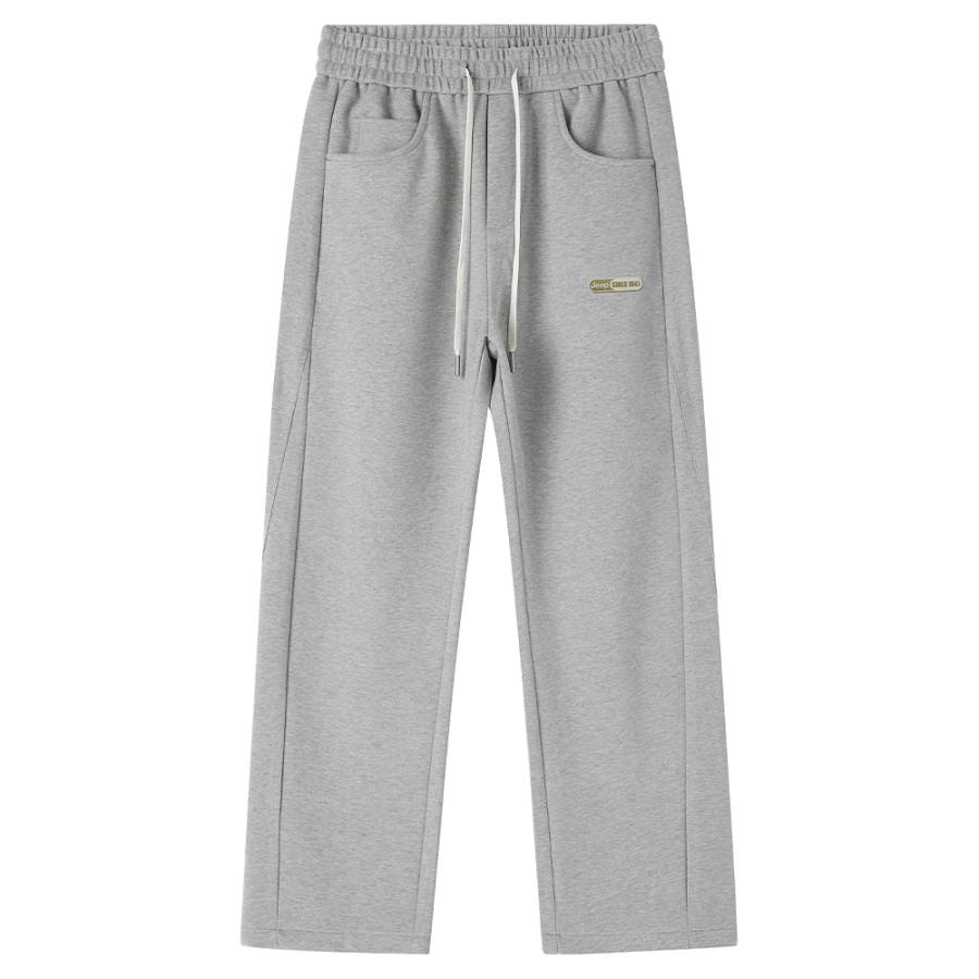 Jeep Knitted Sweatpants Unisex Moderate Straight Fit Pants