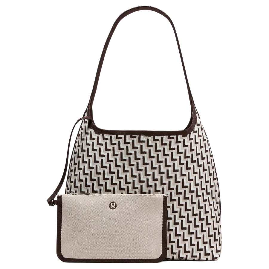 Lululemon Everywhere Polyester Shoulder Bag Women's French Press & Sand Pit & Antique White