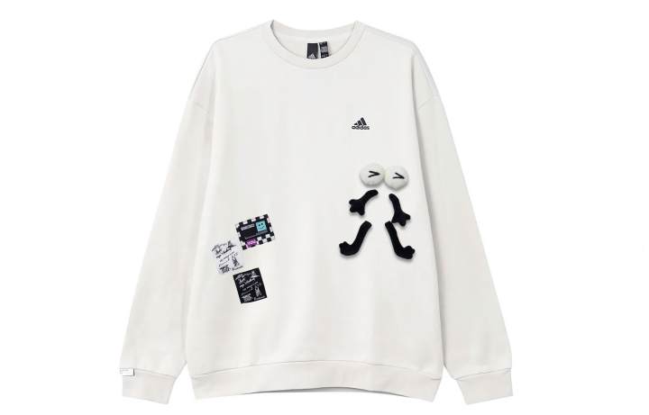 Adidas Adidas LABEL Sweatshirts Unisex White Crew Neck Moderate Regular