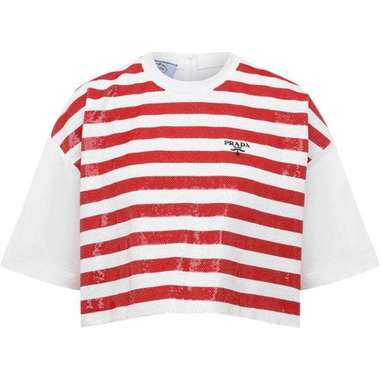 PRADA PRADA Drop Shoulder Sleeve T Shirt Women's