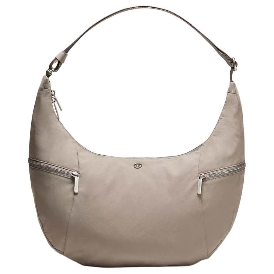 Lululemon Large Slouchy Recycled Nylon Shoulder Bag Large Women's Warm Umber Gray