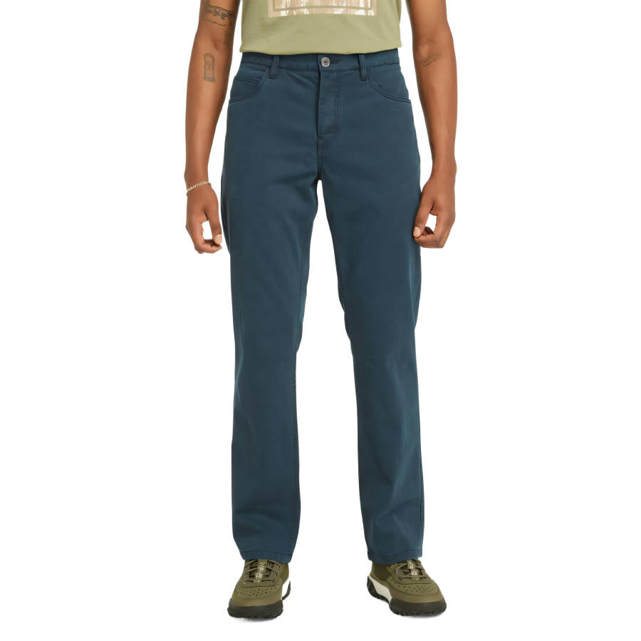 Timberland Casual Pants Men's Blue Moderate Straight Fit Pants
