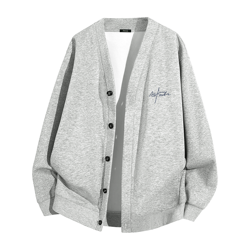 MINISO MINISO Jackets Unisex V Neck Moderate No Pocket Knitted