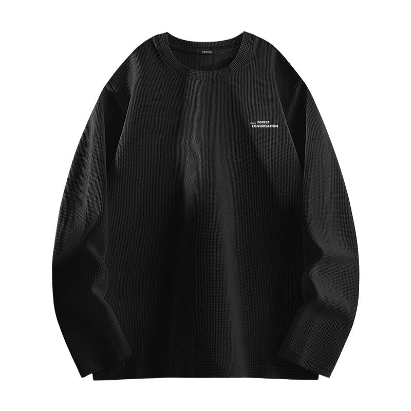 MINISO T Shirts Unisex Crew Neck Moderate Straight Fit