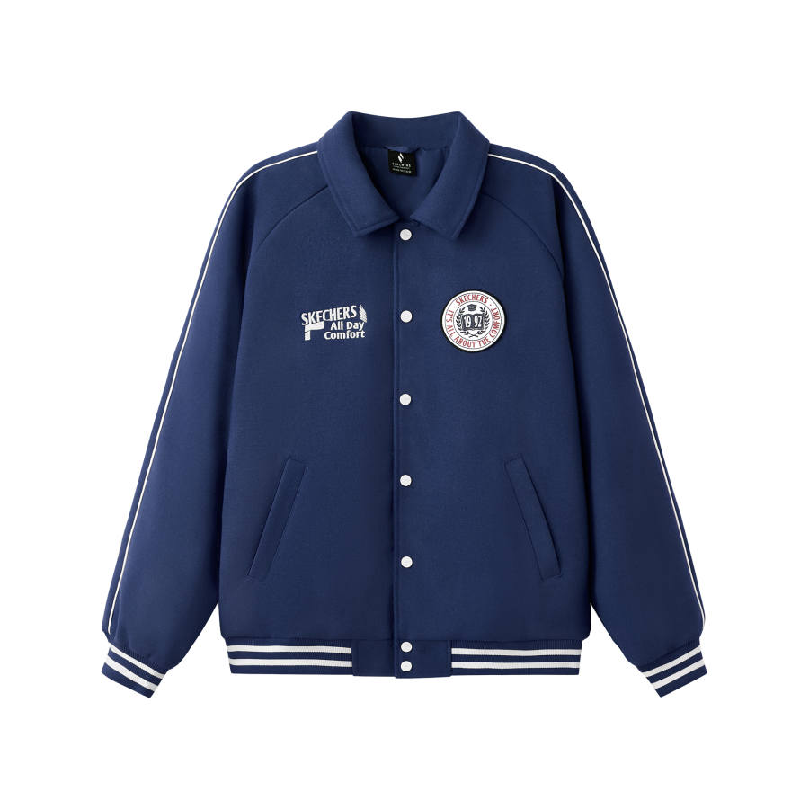 Skechers Jackets Unisex Marine Blue/00DU Lapel Moderate Other