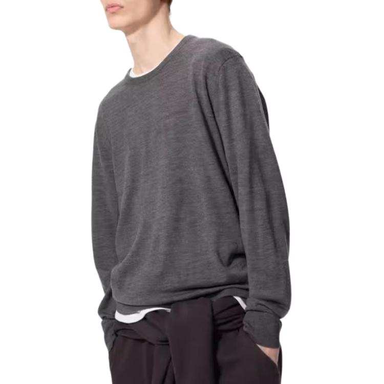 UNIQLO Sweaters Men's Gray Crew Neck Moderate