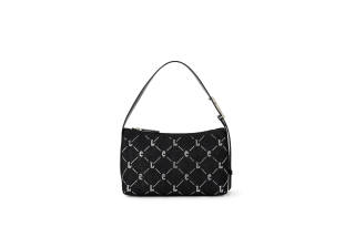 Lee PU, Textile Mixture Handbag Regular Women's Black/Denim Blue
