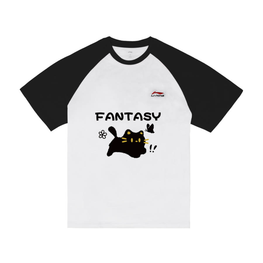 Li-Ning Li Ning Short Sleeved T Shirts Unisex White & Black