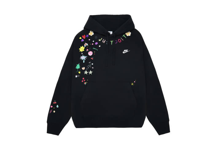 Nike Nike Sweatshirts Unisex Black Starry Graffiti Hooded Non Detachable Moderate