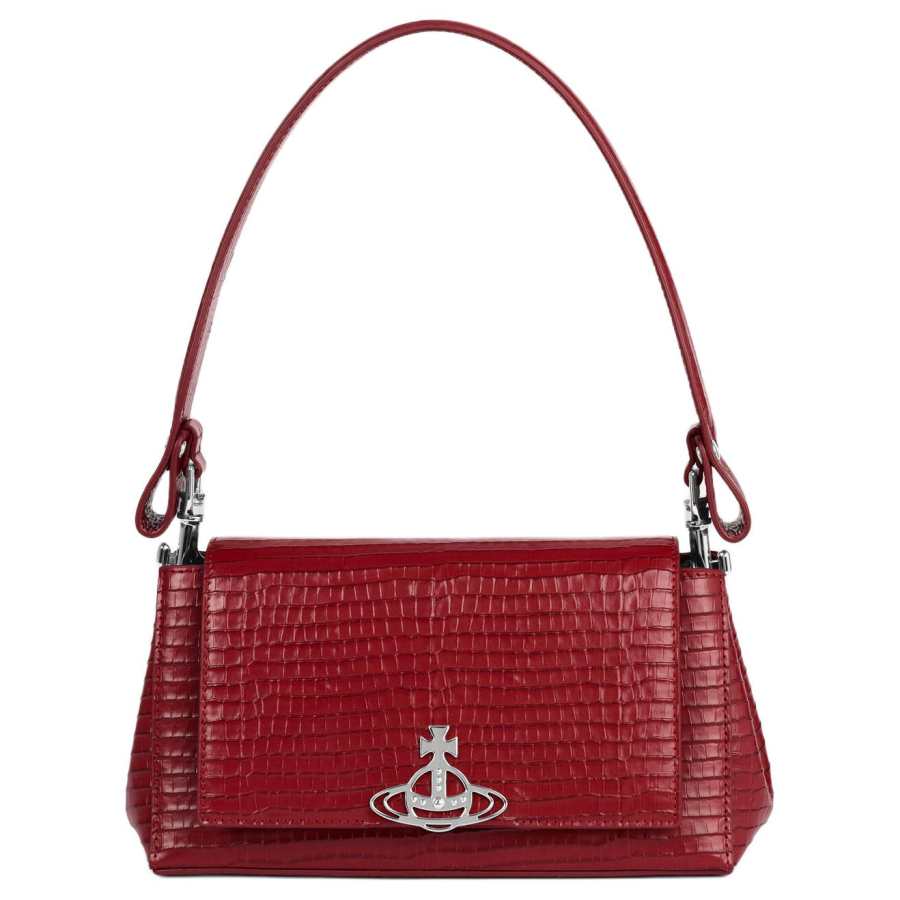 Vivienne Westwood HAZEL Calfskin One Shoulder Handbag Medium Women's Red