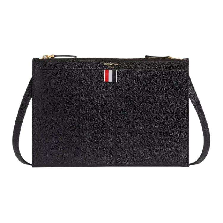 THOM BROWNE THOM BROWNE· Calfskin Crossbody Bags Men's Black