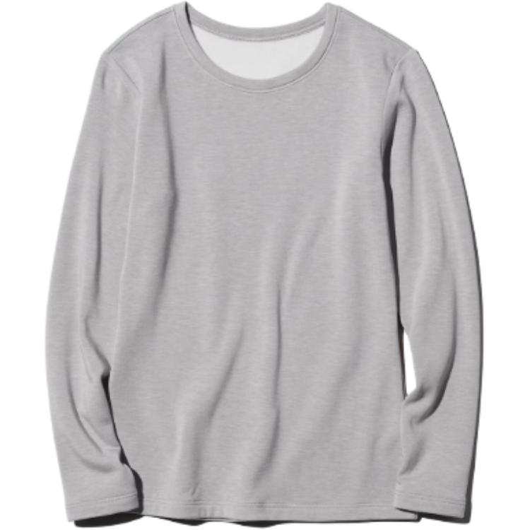 UNIQLO T Shirts Women's Gray Crew Neck
