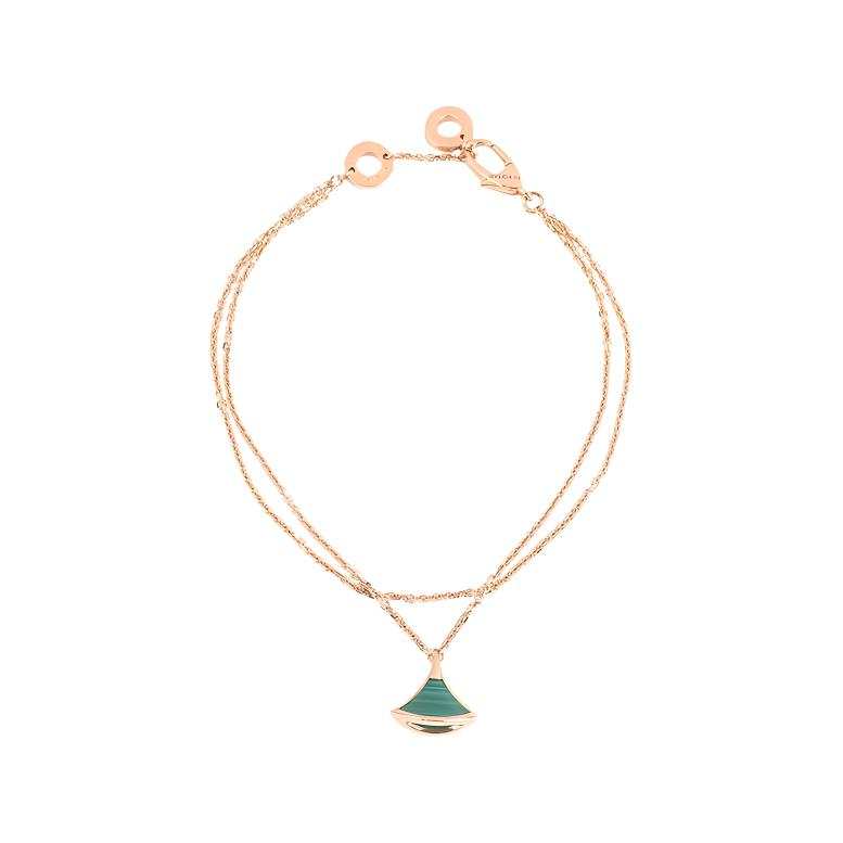 BVLGARI Divas' Dream Series Minimalist Fashion Malachite Bracelets Women's