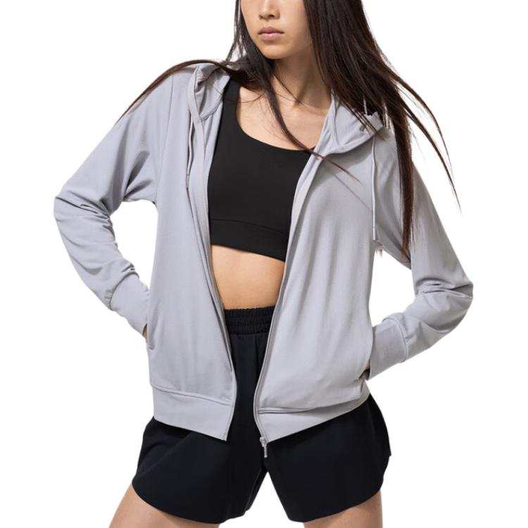 UNIQLO Jackets Women's Gray Hooded Moderate Other